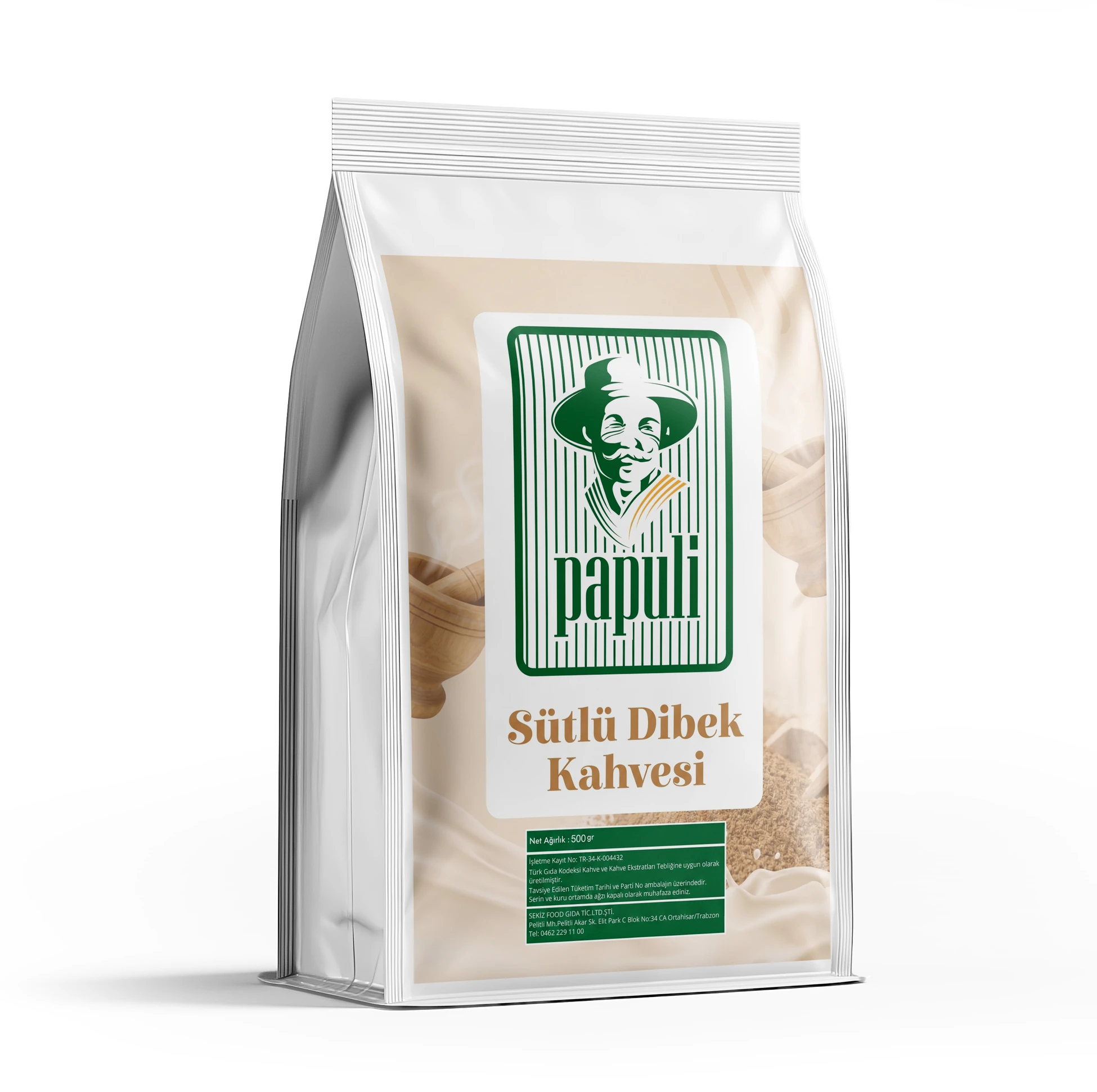 PAPULİ SÜTLÜ DİBEK KAHVESİ 500 GR