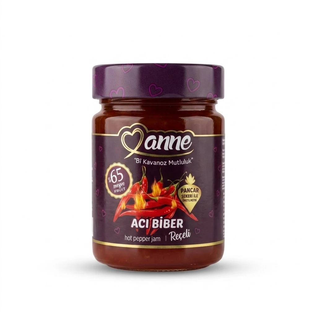 ANNE ACI BİBER REÇELİ %65 MEYVELİ 400 GR *12 AD