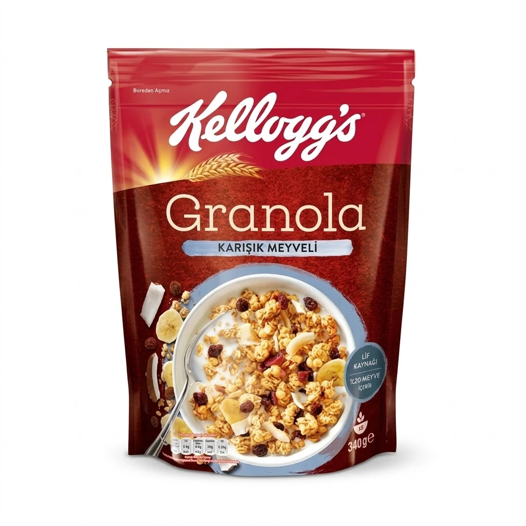 KELLOGGS GRANOLA MEYVELİ 340 G* 10 PK