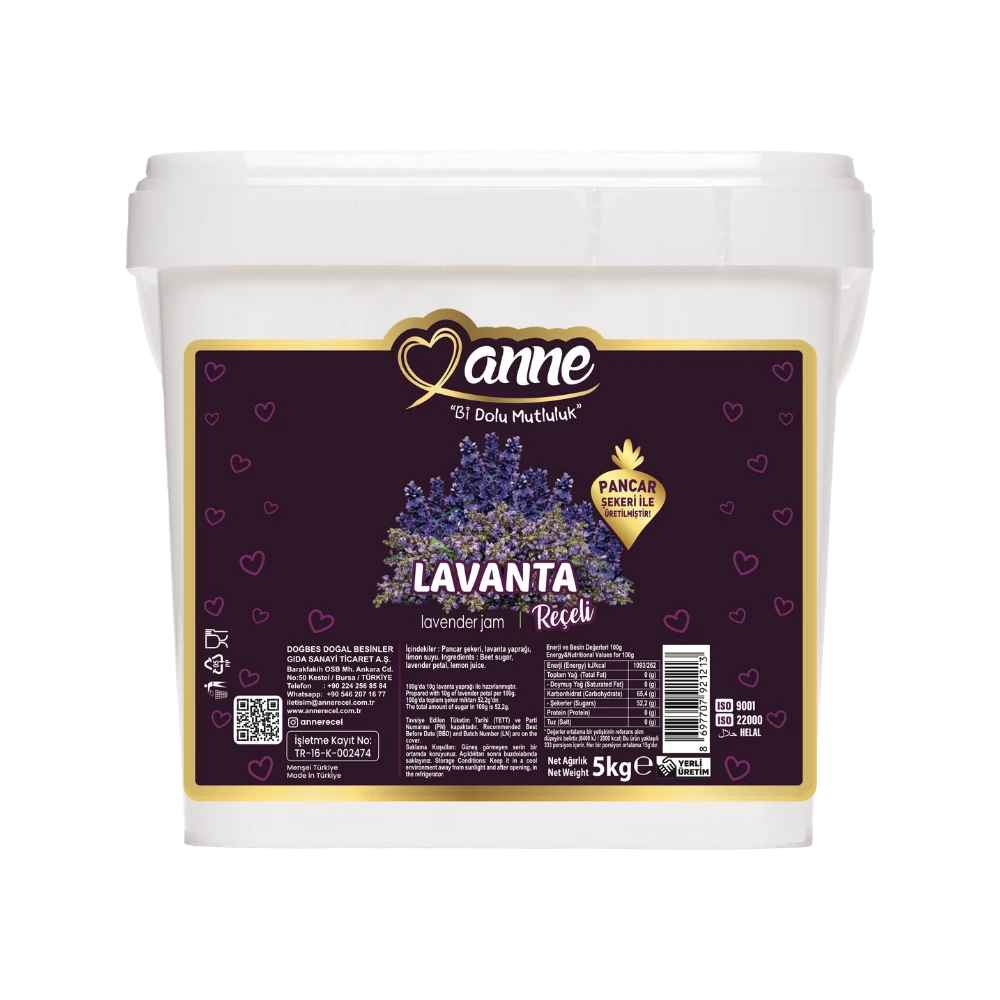 DOĞBES LAVANTA REÇELİ 5 KG. 65 MEYVELİ