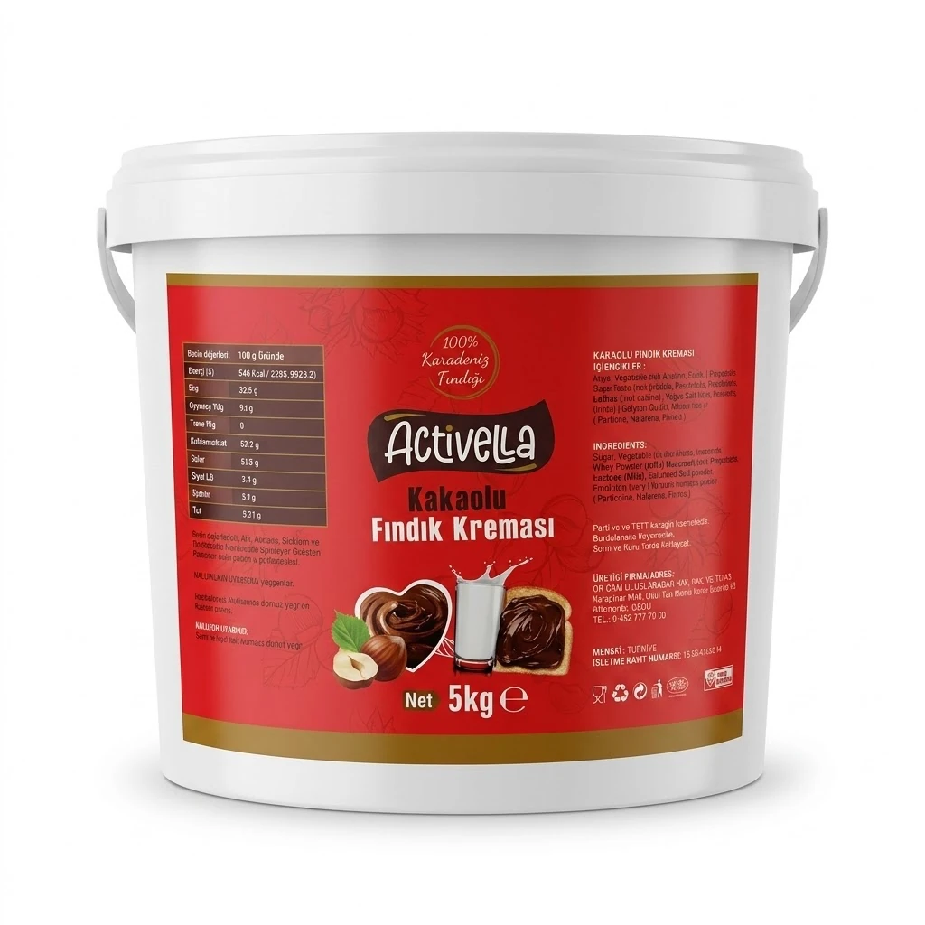 ACTİVELLA KAKAOLU FINDIK KREMASI 5 KG