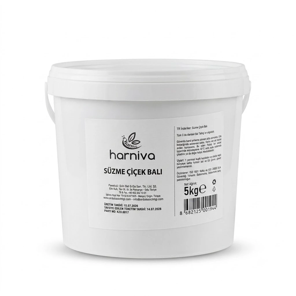 HARNİVA ORDU BAL  ÇİFTLİĞİ ÇİÇEK  BALI 5 KG KOVA