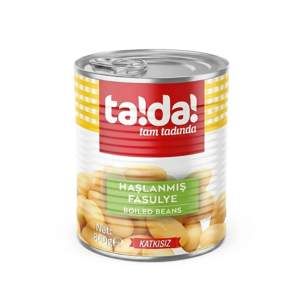 TADA KONS. KURU FASULYE 800 GR HAŞLANMIŞ   * 6 AD